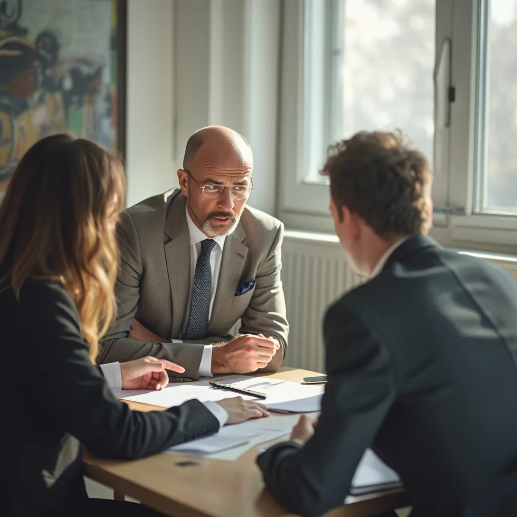 Consultant présentant des résultats